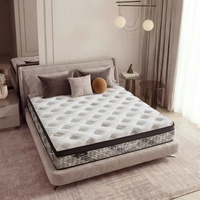 Matelas de lit à ressorts ensachés hypoallergénique écologique de qualité supérieure avec isolation de mouvement en laine et mousse Dacron pour chambre d'hôtel