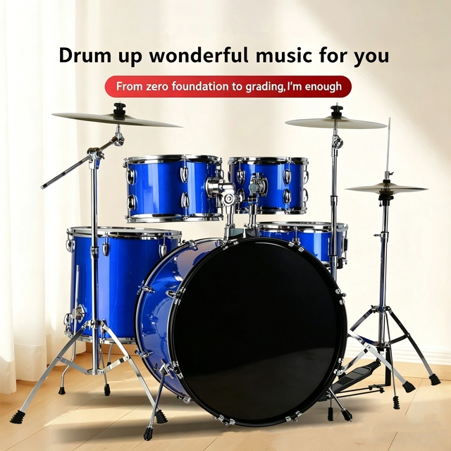 Full Size Acoustic Drum Set Bass Drum Tongue Drum Adults China Factory Direct Professional Complete Kit Hardware Cymbals