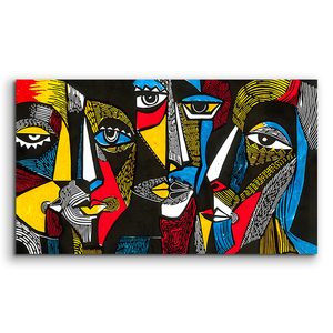 Dipinto su Tela con <span class=keywords><strong>Design</strong></span> Artistico Astratto di Personaggi, Arte Murale per Decorazione del <span class=keywords><strong>Soggiorno</strong></span> - Product Image 1