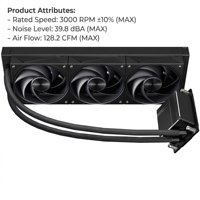 Thermalright W360-EPYC-SP3 refroidisseur liquide à débit d'air élevé 128,2 CFM avec pompe à eau de 3000 tr/min