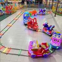 Train électrique lumineux populaire pour enfants, avec piste mobile, idéal pour les parcs, les stands et les centres commerciaux