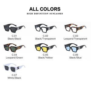 UV400 シェードグラス レディースグラス ブランド名 アウトドア日よけ ファッションスクエアサングラス、ユニセックスシックサングラス - Product Image 5