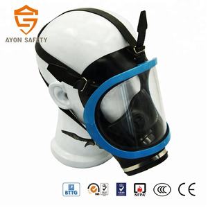 Masker Wajah silikon, CE bersertifikat anti-kimia tahan racun Gas pelindung wajah penuh Industri Kimia - Product Image 6