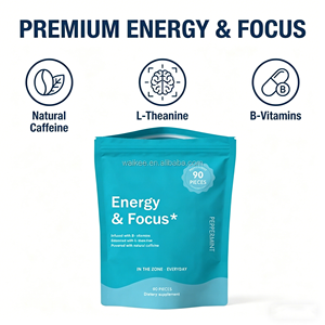 Caramelos Energéticos y <span class=keywords><strong>para</strong></span> la Concentración con Cafeína Natural, L-Teanina y Vitaminas B, Caramelos Comprimidos de Menta, Suplemento <span class=keywords><strong>para</strong></span> la Concentración, OEM - Product Image 2