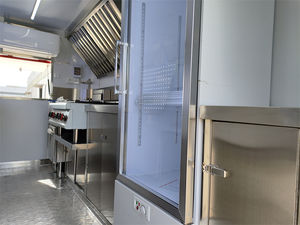 Carrito de comida al por mayor con freidora, mini estufa para servir alimentos, sistema eléctrico, remolque de comida móvil, teuck negro - Product Image 5