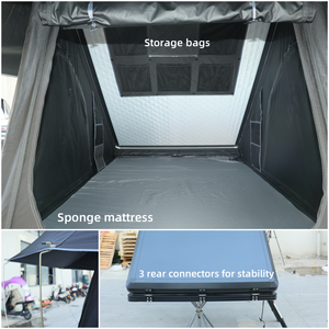 Tente de <span class=keywords><strong>Camping</strong></span> de toit d'auvent à coque dure en aluminium léger pour voiture équipement de vente bon marché pour l'aventure en plein air - Product Image 4