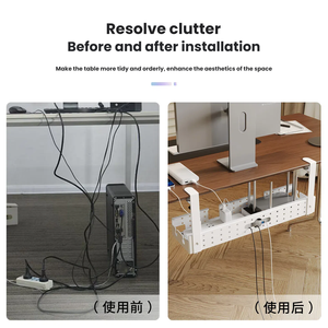 <span class=keywords><strong>Underdesk</strong></span> cáp giá khay cáp không có khoan chèn lưu trữ và tổ chức Hộp Máy Tính Bàn dưới Cáp tổ chức giá - Product Image 3