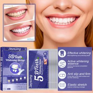 Etiqueta privada Etiqueta engomada del blanqueamiento de los dientes No sensible No peróxido Sin dolor Tiras de blanqueamiento de dientes eficaces de carbón - Product Image 4