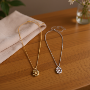 Collana con Ciondolo a Forma di Collare in Oro, Argento e Acciaio 45431 12pz - Product Image 3