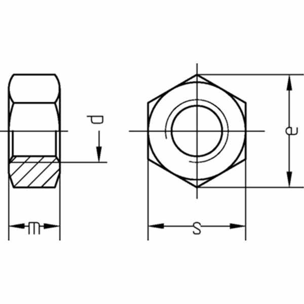 M8 Galvanized Nut DIN 934 Used for General Mechanical Components