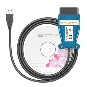 Câble de diagnostic BMW avec puce FTDI K+CAN K+ <span class=keywords><strong>Dcan</strong></span> 9241 et interrupteur à bouton-poussoir - Product Image 1