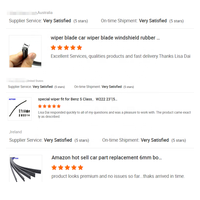 2025, venta al por mayor, gran oferta, accesorios de repuesto para coche, 6mm, recambio de limpiaparabrisas de goma suave negro Universal