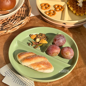 Assiette ronde en céramique, 211, assiette minceur, adaptée aux adultes et aux enfants, plat de service couleur crème. - Product Image 3