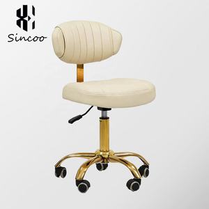 Pink Small Pump Technician Salon Spa Furniture Aluminum Alloy Base Customizable Color High Load Bearing Massage Function <b>Stool</b> - Product Image 1