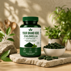 Votre Marque Ici : Capsules de Chlorelle 120 Unités – Complément Alimentaire Pur et Naturel pour le Soutien Immunitaire, la Détoxification, l'Énergie et la Croissance Capillaire (Adultes) - Product Image 1