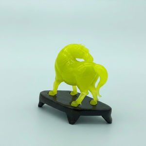 Figurine de cheval en verre artisanal, sculpture animale sculptée, objet d'art décoratif - Product Image 4