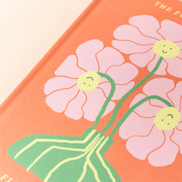 2023 2024 Tendances de la mode Personnalisé Conception A5 Élégant Portable Papier Écologique Relié Rose Fleur Journal Avec Personnalisé Disponible