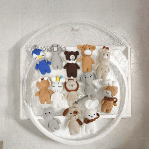 100% toysking แฮนด์เมดผ้าฝ้าย PP บรรจุในสต็อกสำหรับทารกโครเชต์รูปสัตว์ป่าขนาดเล็ก - Product Image 1