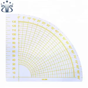 RTS DIY Patchwork tool Sewing Fan Ruler with Protractor Tailor Tool Quilting Ruler