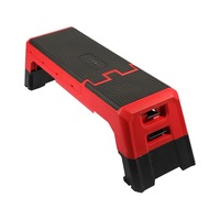 Plateforme de Step Multifonctionnelle Intégrée pour Fitness, Cardio, Exercice Aérobie, Stepper Réglable, Planche d'Équilibre, Haltère