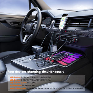 <span class=keywords><strong>VIDVIE</strong></span> ที่ชาร์จโทรศัพท์ในรถยนต์ 4 in 1 ชาร์จเร็ว 60W พร้อมหน้าจอ LED และสายชาร์จแบบยืดหดได้สองเส้น - Product Image 4
