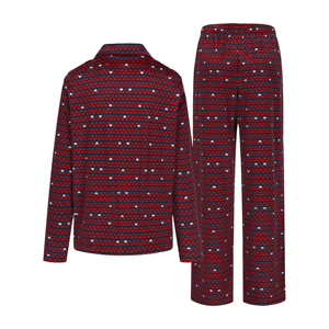 Pigiami invernali <span class=keywords><strong>di</strong></span> lusso pantaloni lunghi a maniche lunghe tute da <span class=keywords><strong>notte</strong></span> Vintage con motivo a <span class=keywords><strong>cuore</strong></span> pigiami da donna - Product Image 2