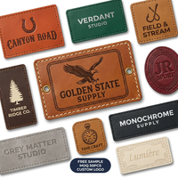 Logo d'estampage personnalisé étiquettes en cuir gaufré respectueux de l'environnement patch en cuir couture fer sur étiquettes en cuir pour vêtements vêtement chapeau