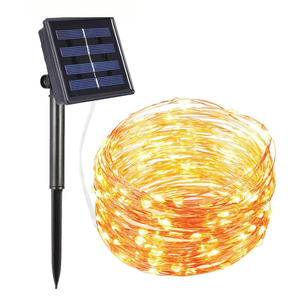 Panneau solaire Batterie Rechargeable Colorée Changeante Scintillement Lumière Éclairage De Vacances Lumières de Ficelle De Fil De Cuivre - Product Image 2
