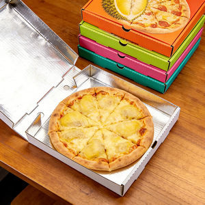 Caja de Pizza de Cartón Reutilizable Ecológica y Aislada de Grado Alimenticio con Revestimiento de Papel de Aluminio de Alta Calidad - Product Image 3