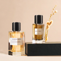 Emballage de boîte cadeau personnalisée de luxe, flacon de parfum en verre carré vide de 30 ml, 50 ml, 100 ml avec couvercle