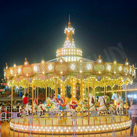 Manège Premium à 24 Places pour Enfants avec Design de Chevaux en Fibre de Verre pour Équipement de Parc d'Attractions Commercial