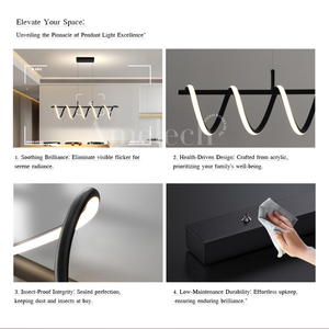 Amelech MDX1019 <span class=keywords><strong>Starlight</strong></span> Villa soggiorno lampadario caldo cerchio camera da letto ciondolo luce minimalista romantico LED - Product Image 5