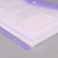 Carpeta de Archivo Transparente de PVC A4 con Bolsillo para Hojas Sueltas y Cierre a Presión, Precio de Fábrica