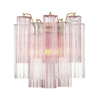 Mid-Century Wandleuchte mit Strukturglas-Röhren, Mehrstufige Hochleistungsbeleuchtung für Wohnzimmer, Schlafzimmer, Heimdekoration