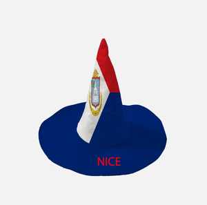 Chapeau <span class=keywords><strong>de</strong></span> sorcière personnalisé avec drapeau régional <span class=keywords><strong>de</strong></span> Saint-Martin, chapeau <span class=keywords><strong>de</strong></span> cosplay pour Halloween, idéal pour <span class=keywords><strong>les</strong></span> fêtes sur le thème des Caraïbes et <span class=keywords><strong>les</strong></span> activités <span class=keywords><strong>de</strong></span> carnaval - Product Image 1