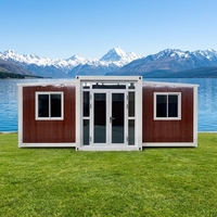 Maison mobile préfabriquée extensible économique de 40 pieds ou 20 pieds, conteneur habitable, villa préfabriquée portable de 2, 3, 4 ou 5 chambres