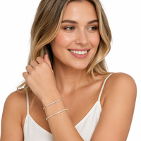 Bracelet de tennis en gros Bracelet de tennis en diamant de laboratoire VVS 14 carats 18 carats Bracelet de tennis en or massif