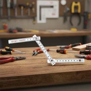 Cinta Métrica Plegable de Doble Cara de 30 Pulgadas (10m) con Regla de Fibra de Vidrio y Soporte para Mediciones Precisas - Product Image 2