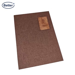 ปกเมนูแบบแข็งส่วนบุคคล ปั๊มนูนลายผ้าลินิน สำหรับร้านอาหาร ปกเมนูแบบ Buckram พร้อมตัวล็อคแบบ Chicago Screw Post - Product Image 4