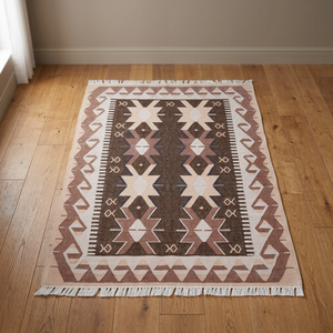 Alfombra Moderna Antideslizante de Lana/Algodón Tejida a Mano de Alta Demanda Star Hometex para Exteriores y Comedores, Hecha a Mano en India - Product Image 5