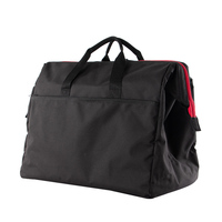 Sac à outils d'électricien robuste en tissu Oxford, organisateur multi-poches, sac de réparation portable à large ouverture avec bandoulière réglable