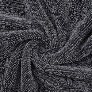 Kim Ryan Braided Car Wash Towel Gray Thickened Absorbent Lint Free For Vehicle Cleaning Customizable Drop Shipping Available - Product Image 3
