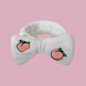 Bandeau de maquillage en molleton corail personnalisé bandeau de cheveux cosmétique pour le lavage du visage bandeaux à nœud pour la douche bandeaux en tissu éponge femmes - Product Image 3