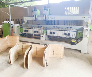 Tonsing 4 trục đôi cột quay bàn làm việc máy gia công dọc trung tâm gia công gỗ CNC Router - Product Image 5