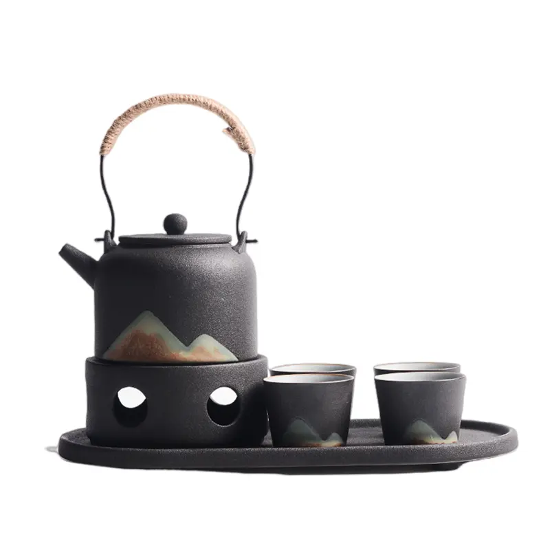 الصينية صغيرة كوب شاي الكونغفو مجموعة في الأسهم البسيطة اليابانية السيراميك فنجان مجموعة براريد للشاي الصين اليدوية الحجري السيراميك Teaware الكؤوس
