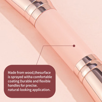 Ensemble de pinceaux de maquillage double face 5 pièces, vente en gros sous marque privée, pour fard à paupières, poudre, fond de teint, contour, pinceaux de maquillage vegan