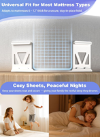 Fixations de draps antidérapantes pour coins, attaches de maintien pour draps pour maintenir la literie serrée et en place, compatibles avec la plupart des types de matelas