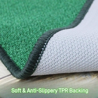 Mini Tapis d'Entraînement de Golf Pliable et Portable 50*300cm en Polyester Vert TPR avec Logo Personnalisé pour Intérieur/Extérieur – Améliorez Votre Jeu