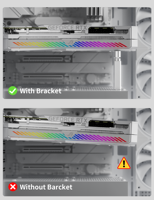 Support de carte graphique anti-affaissement upHere, support GPU réglable, support magnétique GPU 120 mm, support de carte vidéo, argent