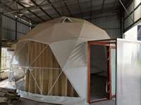 Dôme géodésique transparent en PVC de 3,6 m pour maison de vacances, tente igloo, glamping